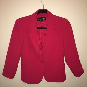 Red business casual blazer